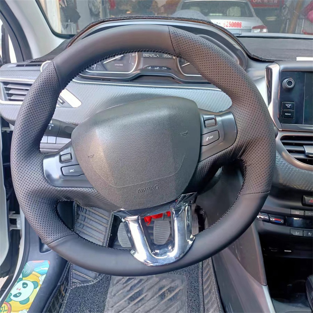 Car Steering Wheel Cover Anti Slip Breathable - Hand Sewing Anti-Slip Car Steering Wheel