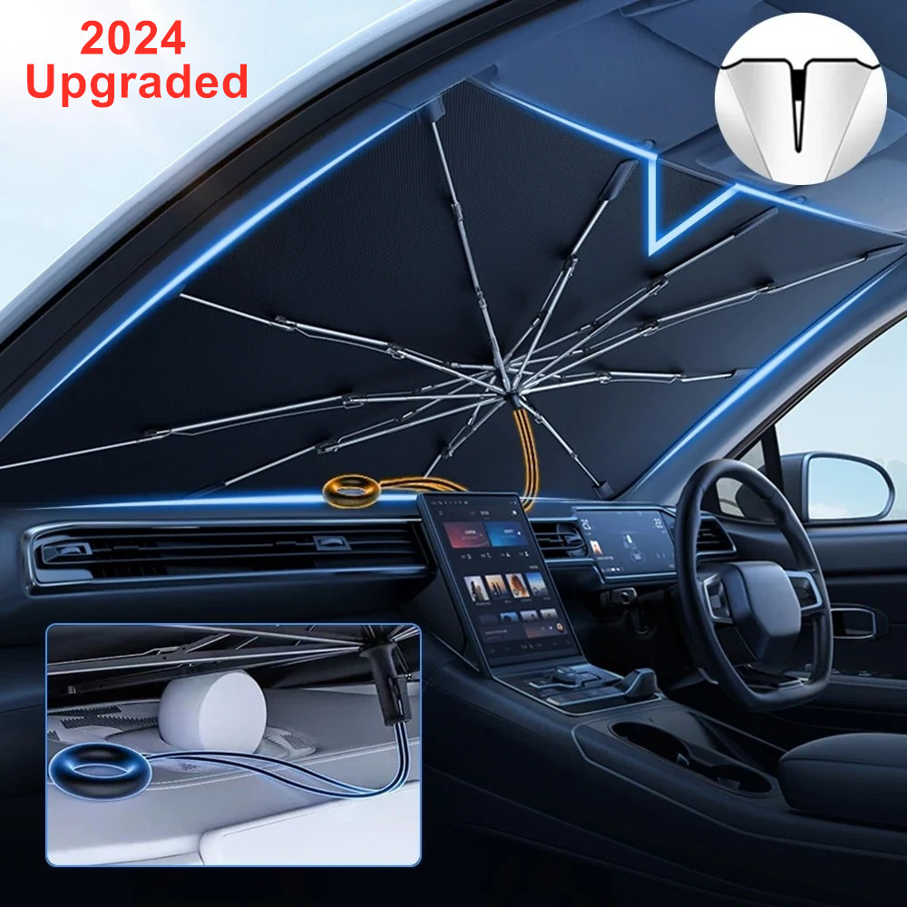 NEW Upgraded Car Windshield Su - Car Sunshade Windshield Umbrella Foldable 评论和价格