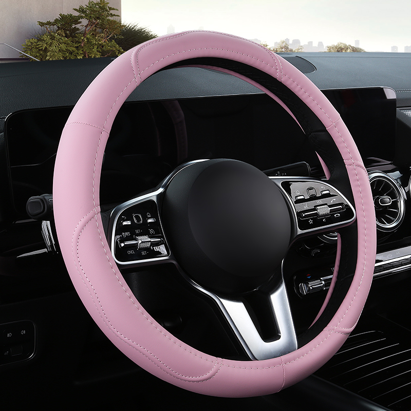 Car  Anti-Slip Leather  Steeri - Car Steering Wheel Cover Anti Slip Breathable 评论和价格
