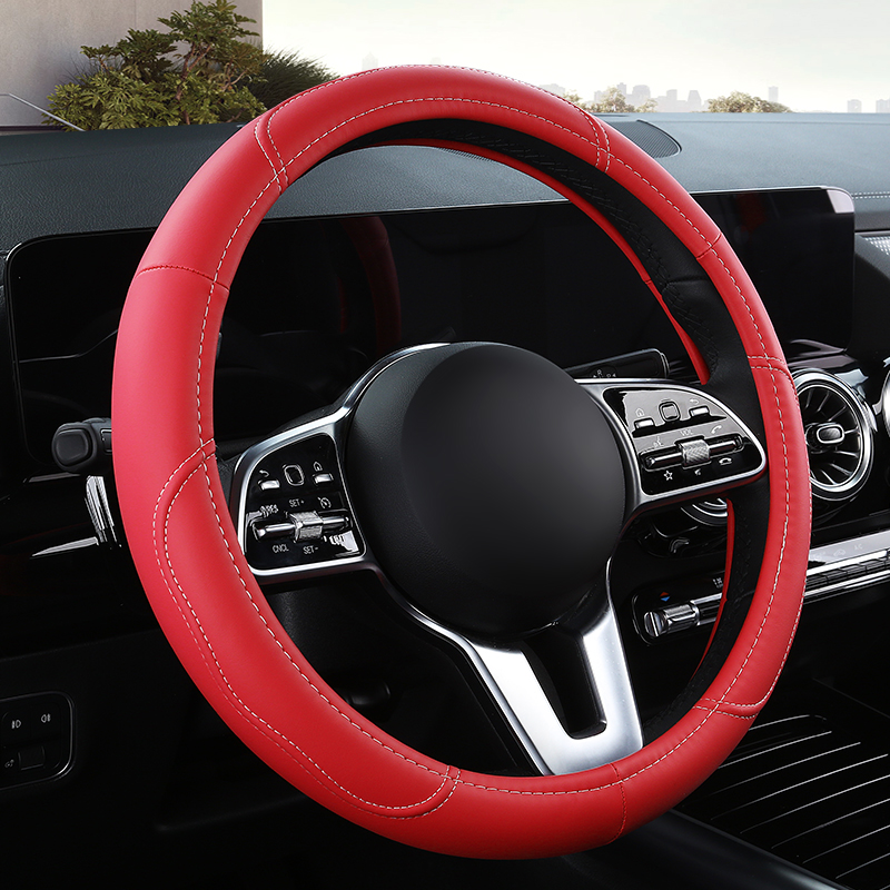 Car  Anti-Slip Leather  Steeri - Car Steering Wheel Cover Anti Slip Breathable 评论和价格