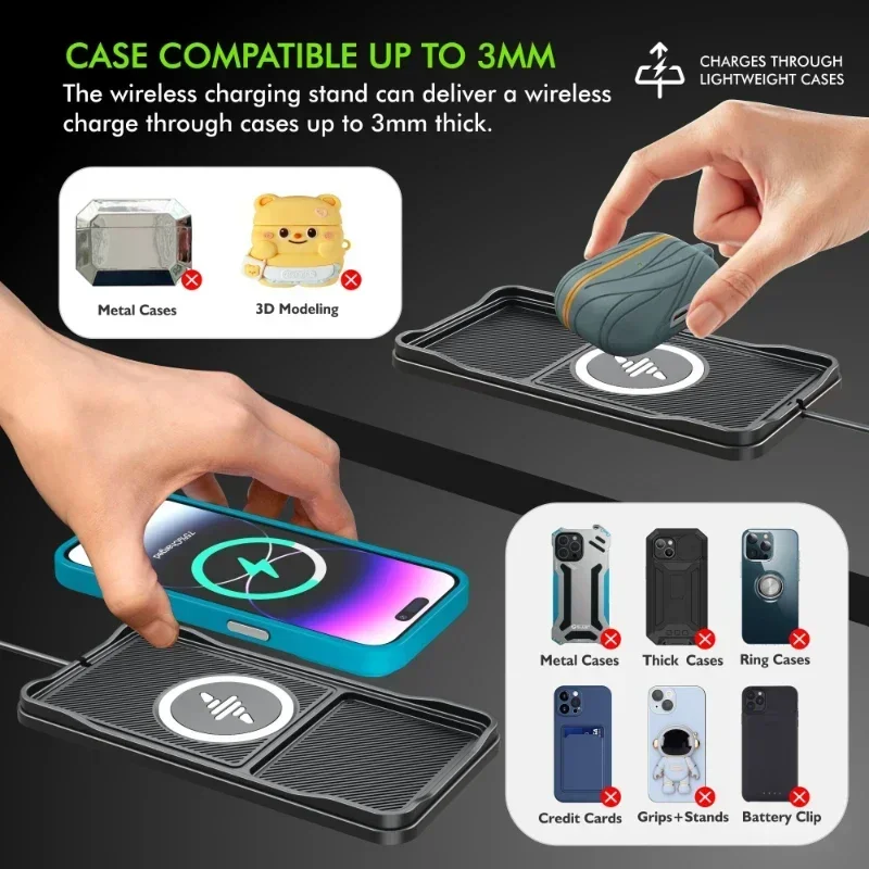 Car Wireless Charger Pad Base  - Wireless Car Charger Mount Fast Charging 评论和价格